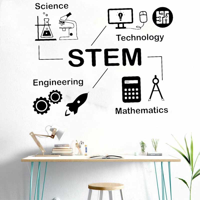 Interior Design School - STEM wall stickers science technology engineering
