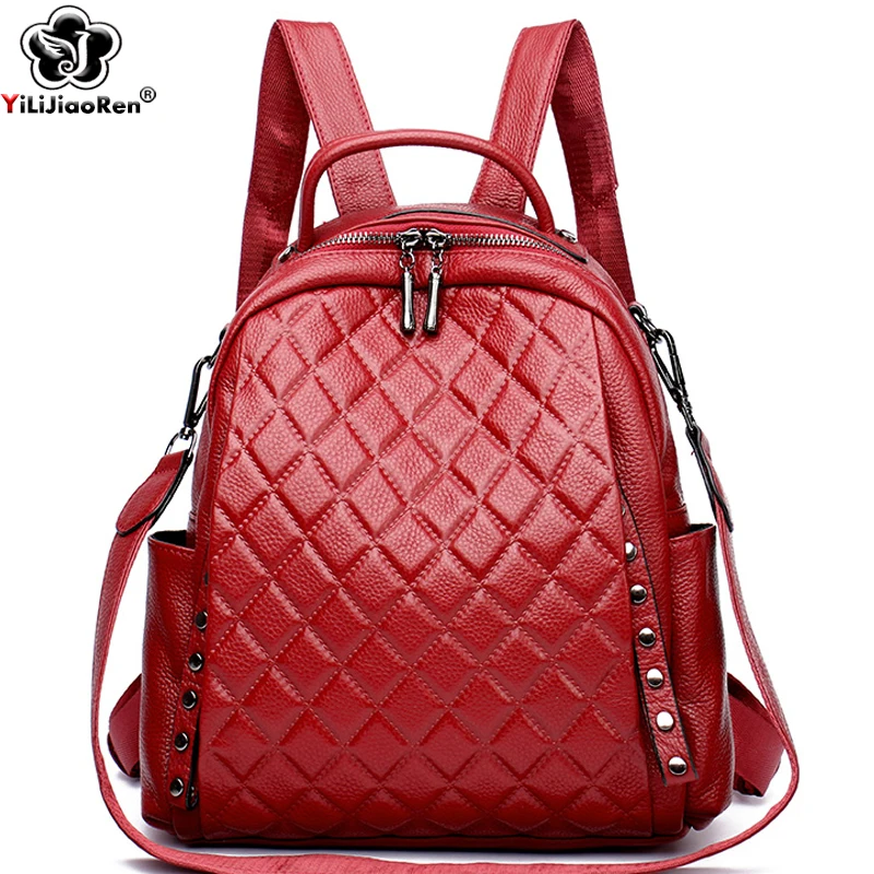 Genuine Leather Rucksack Women - Interior Design School recension och pris