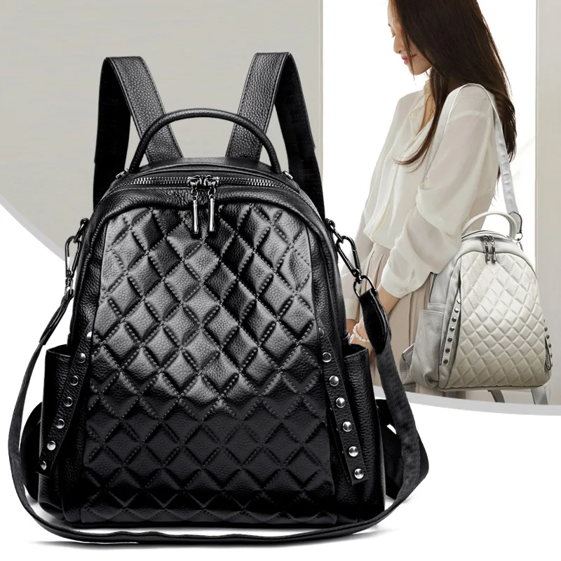 Genuine Leather Rucksack Women - Interior Design School recension och pris