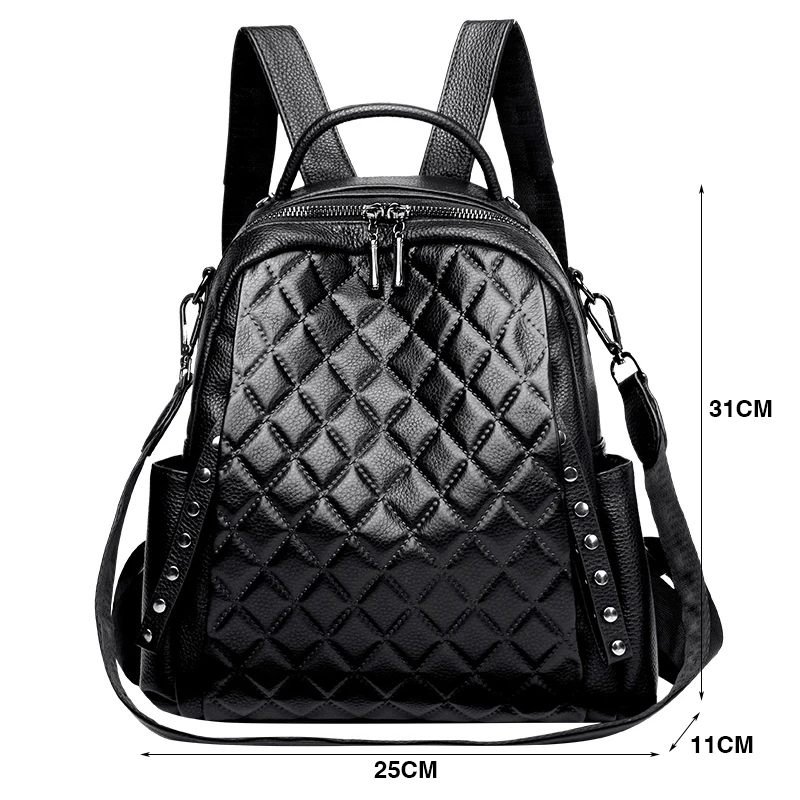 Genuine Leather Rucksack Women - Interior Design School recension och pris