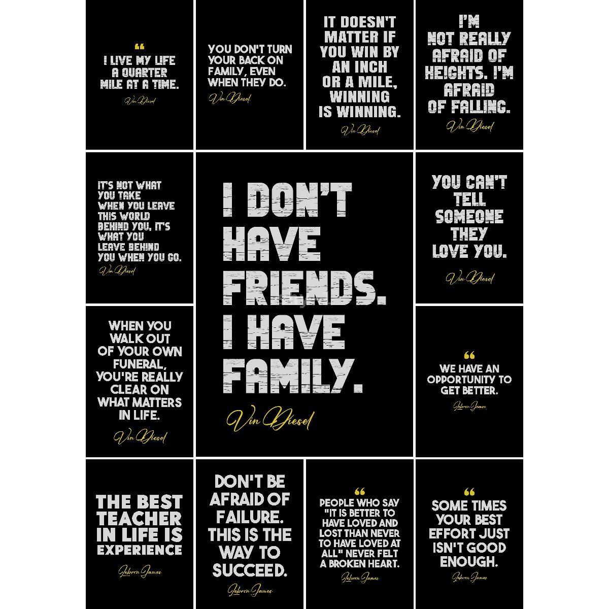 Vin Diesel Text Art Poster  Un - Interior Design Landscape recension och pris