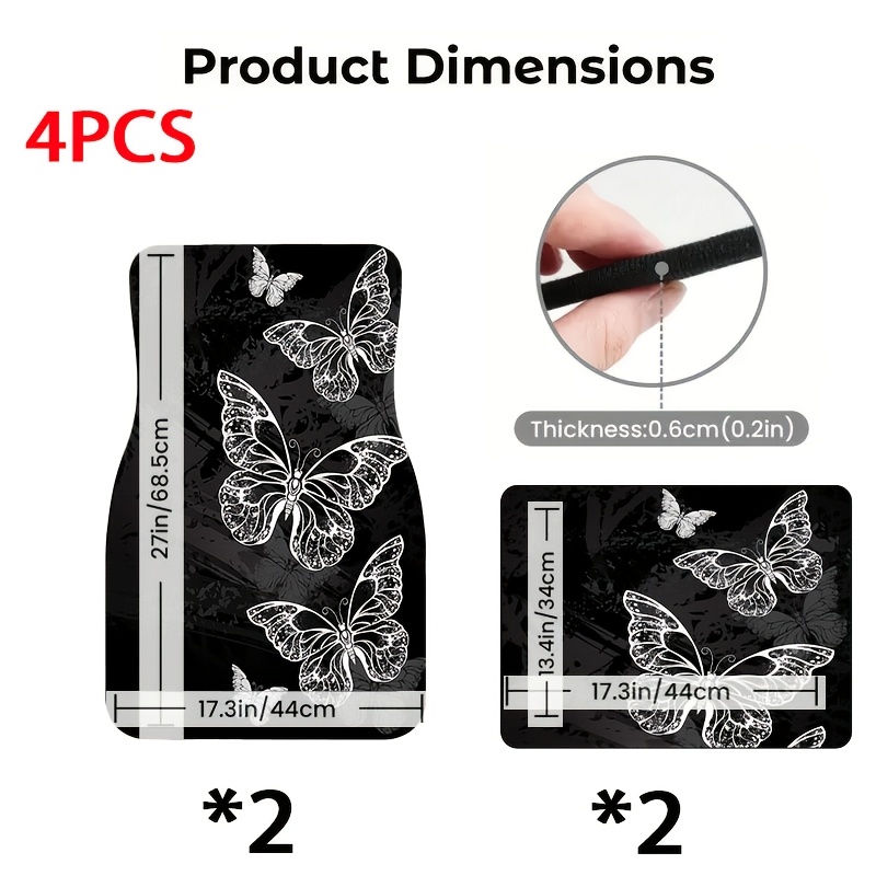 4pcs Car Floor Mats - Butterfl - Interior Design Experience recension och pris