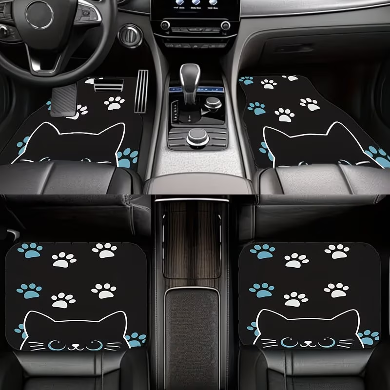 4Pc Car Floor Mats - Cute Cat  - Interior Design Experience recension och pris
