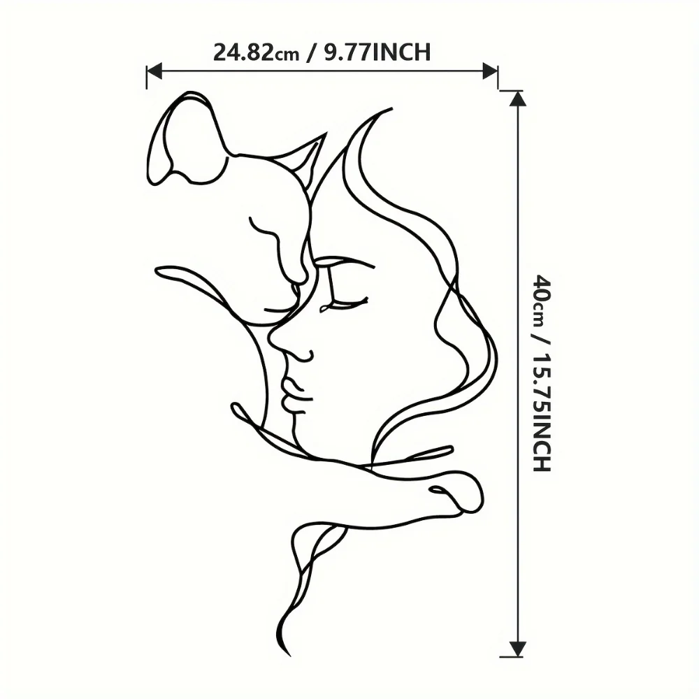 Sleek Black Cat and Woman Meta - Interior Design Women recension och pris