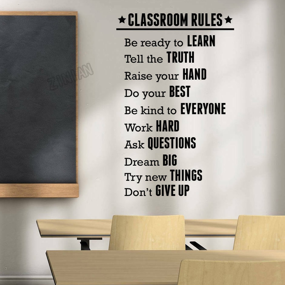 Classroom Rules Wall Sticker F - Interior Design School recension och pris